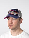 Бейсболка VON DUTCH арт. VD/1/CT/PATCHES/14  (темно-синий / синий)